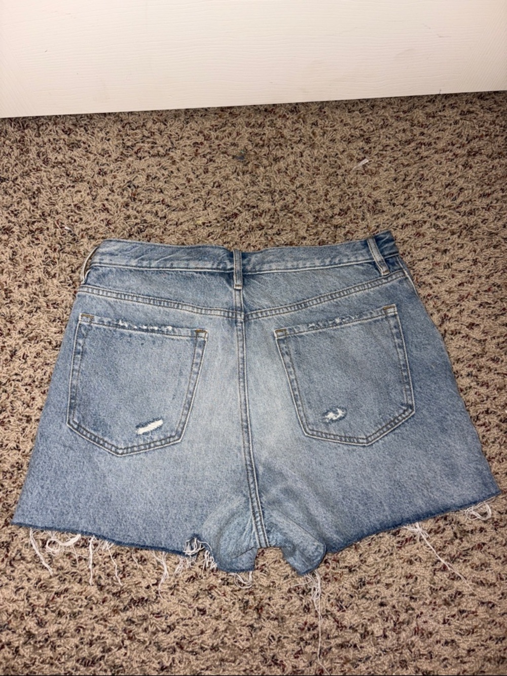 PacSun Light Blue Washed Distressed Denim Shorts - Picture 4 of 4